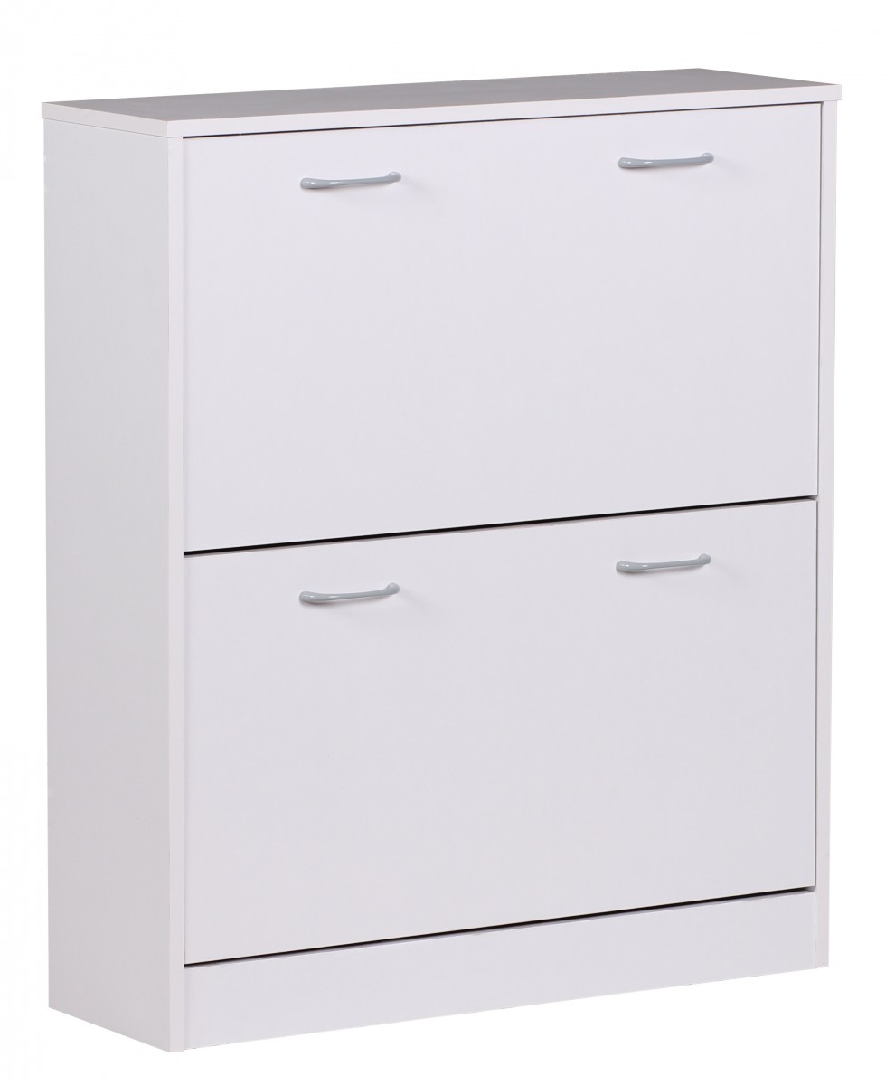 Botník KIEL Biela Matná | 2 Priehradky | 75 x 87 x 24 cm | Drevo a Plast Botník KIEL Biela Matná | 2 Priehradky | 75 x 87 x 24 cm | Drevo a Plast