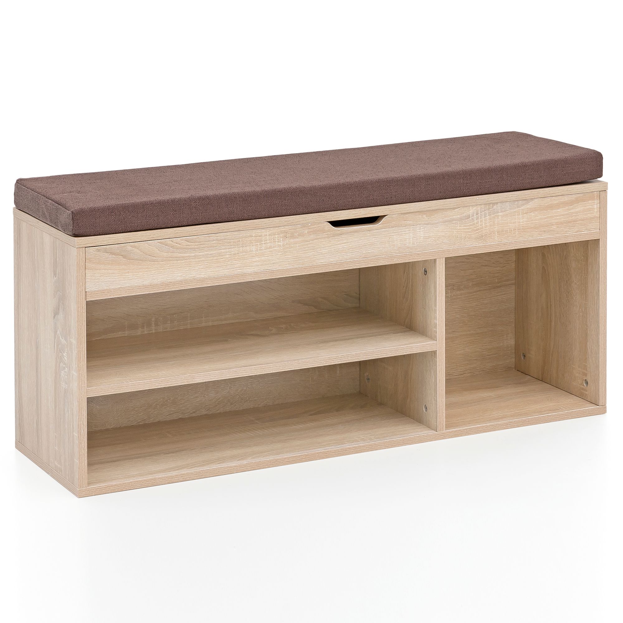 Lavica wl5.344 so sedadlom šatníková skriňa lavica drevo 104x51x32 cm sonoma