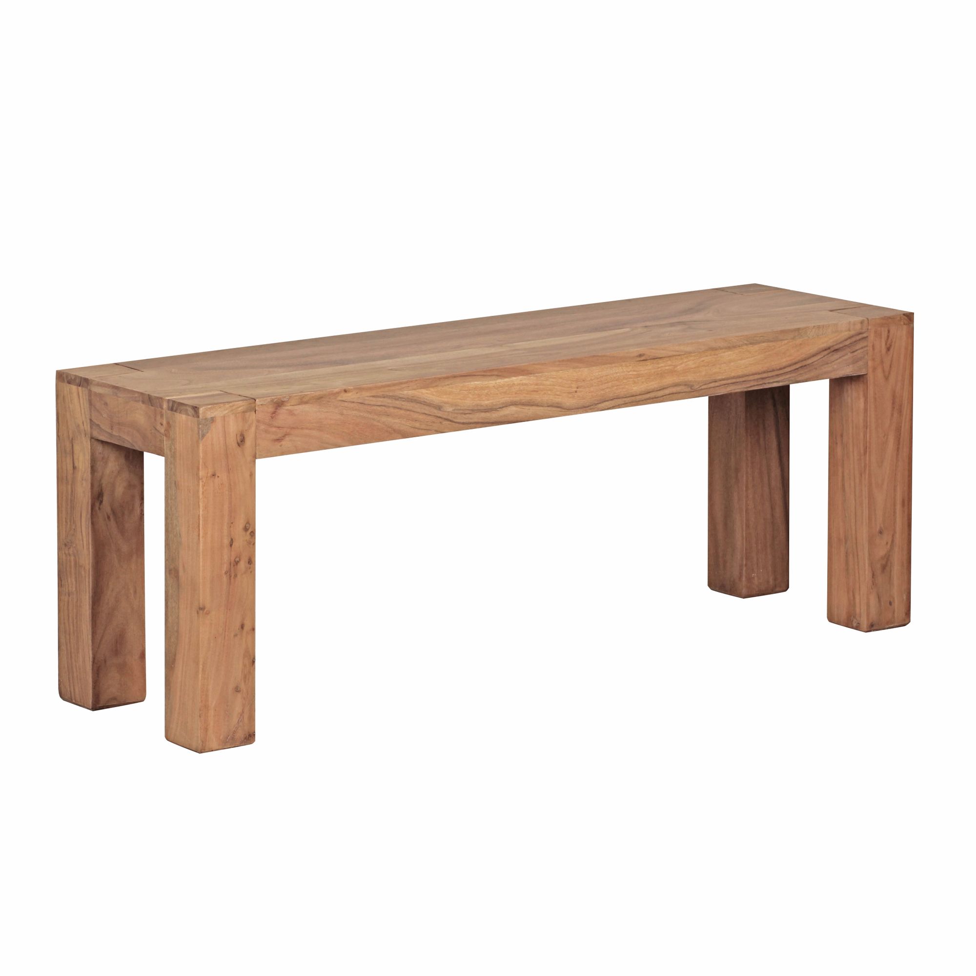 Jedálenská lavica mumbai masívna akácia 120 x 45 x 35 cm drevená lavica prírodný produkt kuchynská lavica vo vidieckom štýle