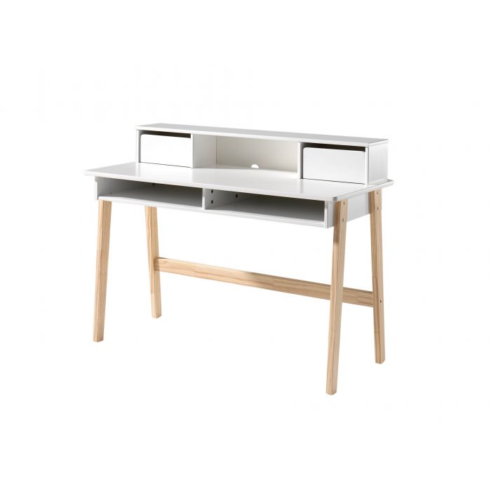 Kiddy desk with top cabinet white  *