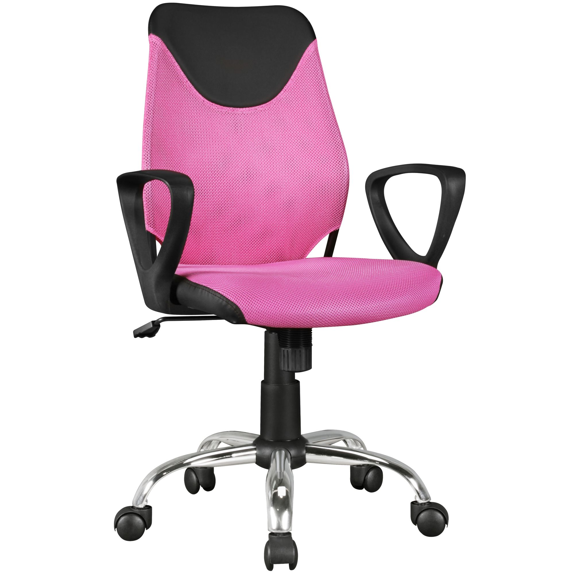 Detský písací stôl kika čierny ružový pre deti od 6 rokov s operadlom detská otočná stolička detská stolička ergonomická