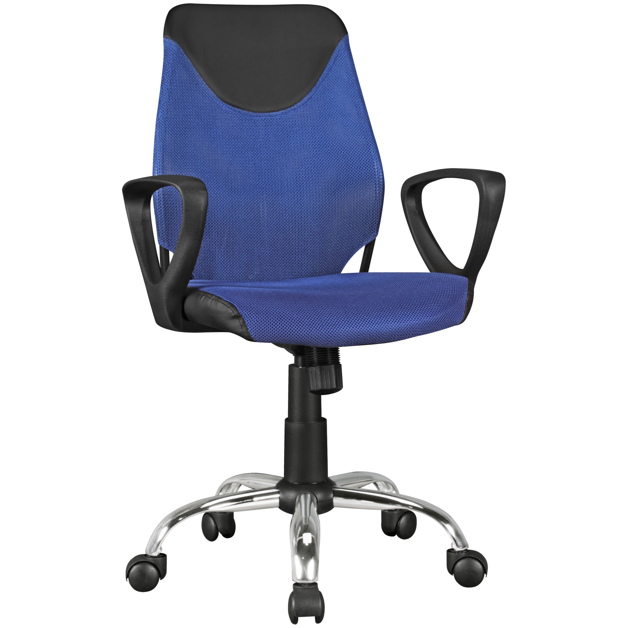 Detský písací stôl kika čierny modrý pre deti od 6 rokov s operadlom detská otočná stolička detská stolička ergonomická