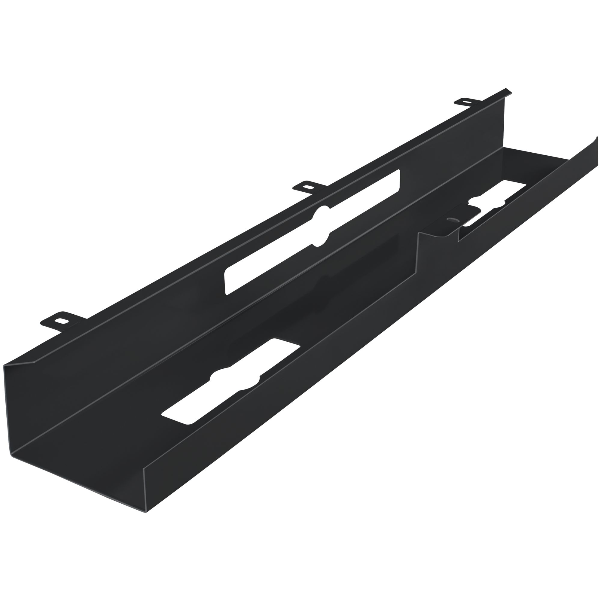 Káblové vedenie  ® šírka 80x7x13 cm pod vedením kábla pod stolom čierne