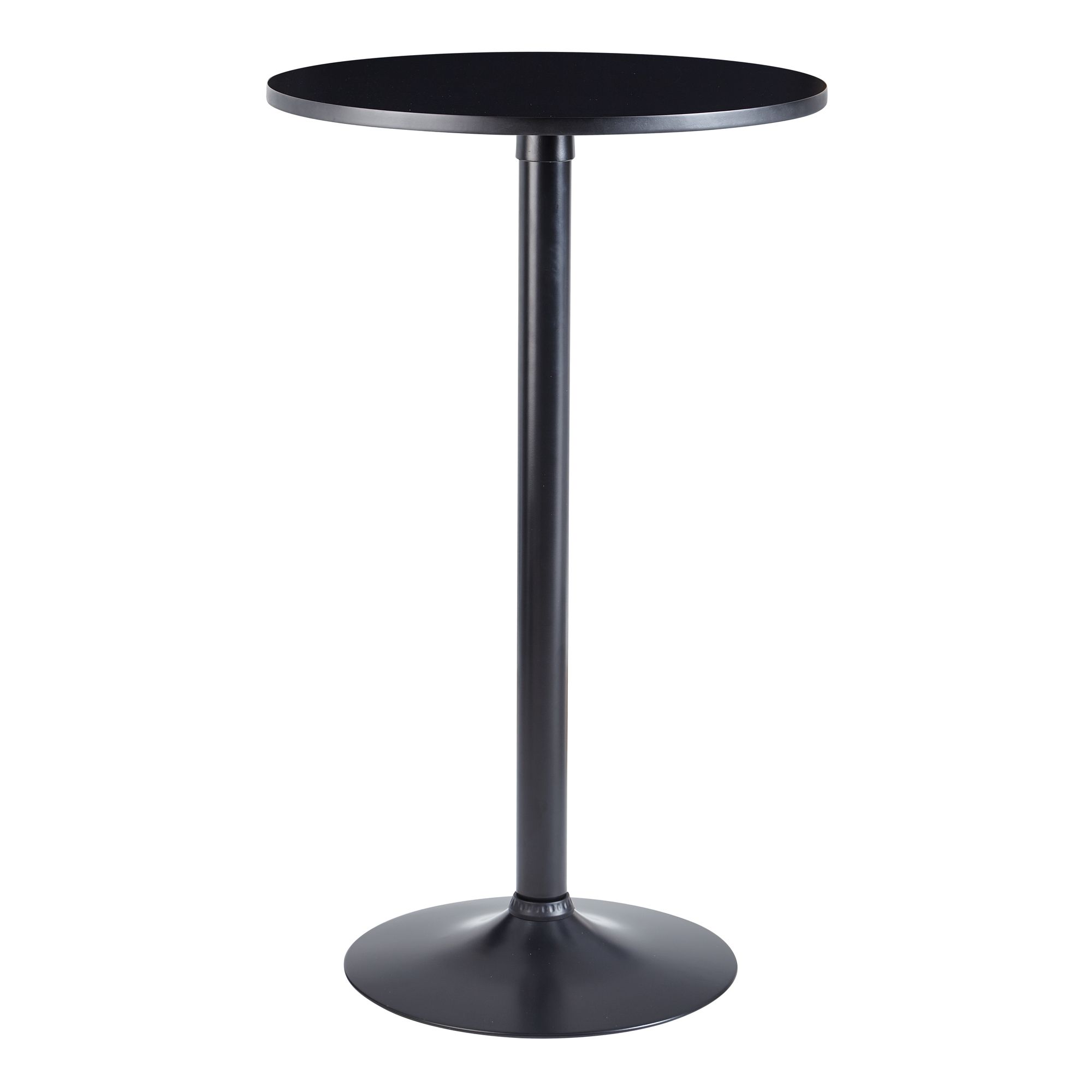 Barový stôl  čierny stôl  ø 60 cm kov / drevo